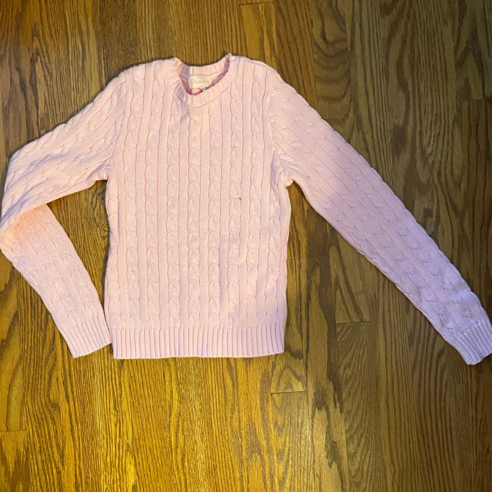 Pink Cable Knit Sweater